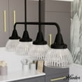 thumbnail image 1 of Hunter Cypress Grove with Clear Holophane Glass 4 Light Chandelier Ceiling Light Fixture, 1 of 10