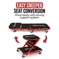 thumbnail image 4 of Simpli-Magic Multi Purpose Foldable 2-in-1 Rolling Garage & Mechanic Creeper Seat and Work Stool, 4 of 8