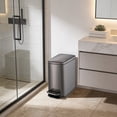 thumbnail image 2 of Simpli-Magic Bathroom Step Trash Can 2-Pack, Choose Color, 6 Liter / 1.6 Gallon Compact Bins with Hands-Free Foot Pedal and Quiet Soft-Close Lid for Bathroom, Bedroom, Office, 2 of 4