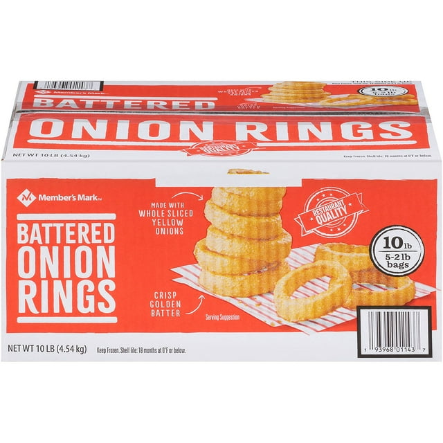 Member's Mark Battered Onion Rings, Frozen, 10 lbs.