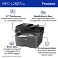 thumbnail image 3 of Brother MFC-2807DW Wireless Compact Monochrome AIO All-in-One Laser Printer + 500 Pages of Toner, 3 of 9
