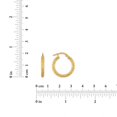 thumbnail image 4 of Diamond Cut Hoop Earrings in 14K Gold, 4 of 5