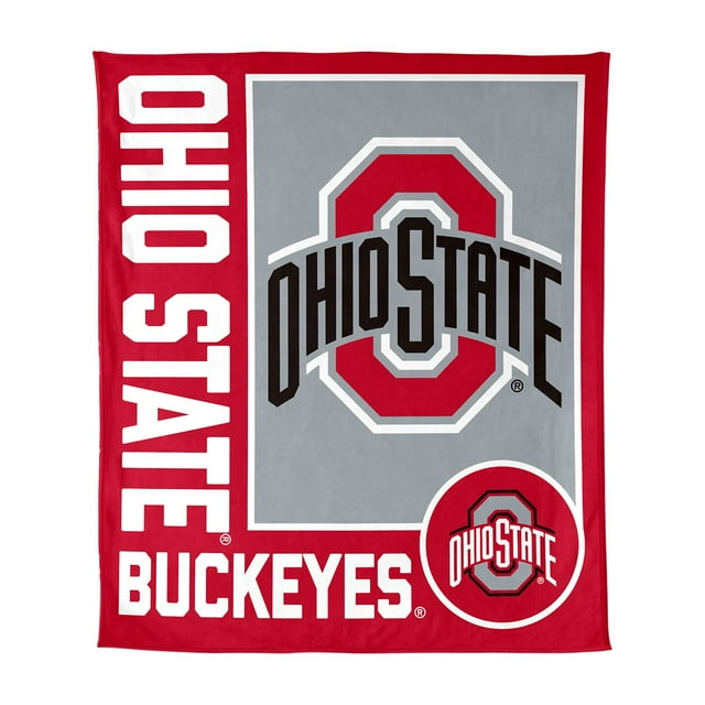 Logo Brands Ohio State Buckeyes 60"x70" Super Plush Blanket