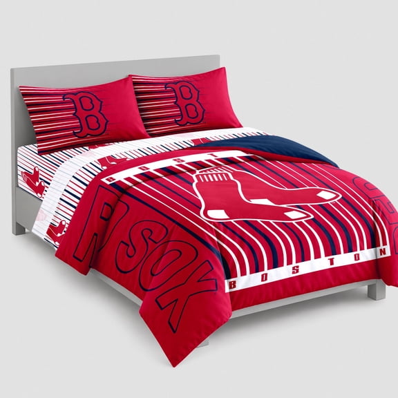 Logo Brands Boston Red Sox Full Bed-In-A-Bag Set
