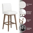 thumbnail image 5 of HH2 Home Parson Wood Adjustable Height Swivel Bar Stool, 5 of 19