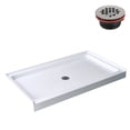thumbnail image 5 of Streamline 60 in. x 36 in. Alcove Acrylic Shower Base With Left, Center or Right Drain / Glossy Black or White, 5 of 9