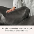 thumbnail image 4 of Member's Mark Modern Jameson Leather Sofa Chaise, Dark Gray, 4 of 12