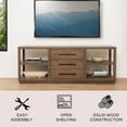 thumbnail image 2 of Marlow 74" Solid Wood Media TV Console, Natural, 2 of 10
