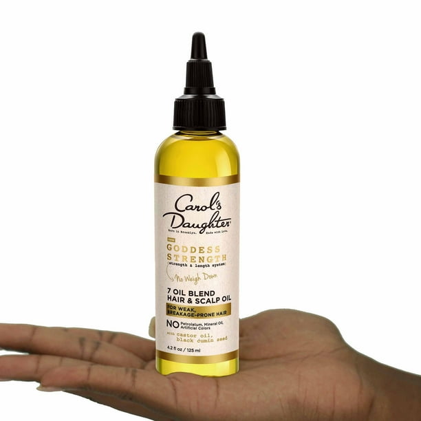 Carols Daughter Goddess Strength 7 Oil Blend Scalp And Hair Treatment To Strengthen Lengthen Curls With Castor Oil Olive Jojoba For Wavy Curly Coily Natural Hair 4 2 Fl Oz