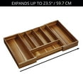 thumbnail image 2 of iDesign Expandable Acacia Wood Cutlery Drawer Organizer, 2 of 8