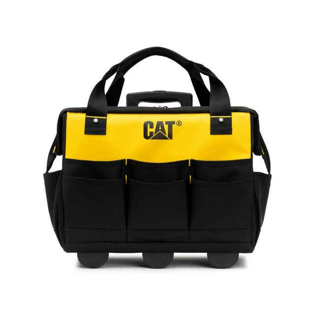 Caterpillar 18-inch Rolling Tool Bag, 75 lbs Capacity, Tool Storage, CAT