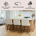 thumbnail image 2 of Member's Mark Hastings Fabric Swivel Counter Stool, Brown, 2 of 7