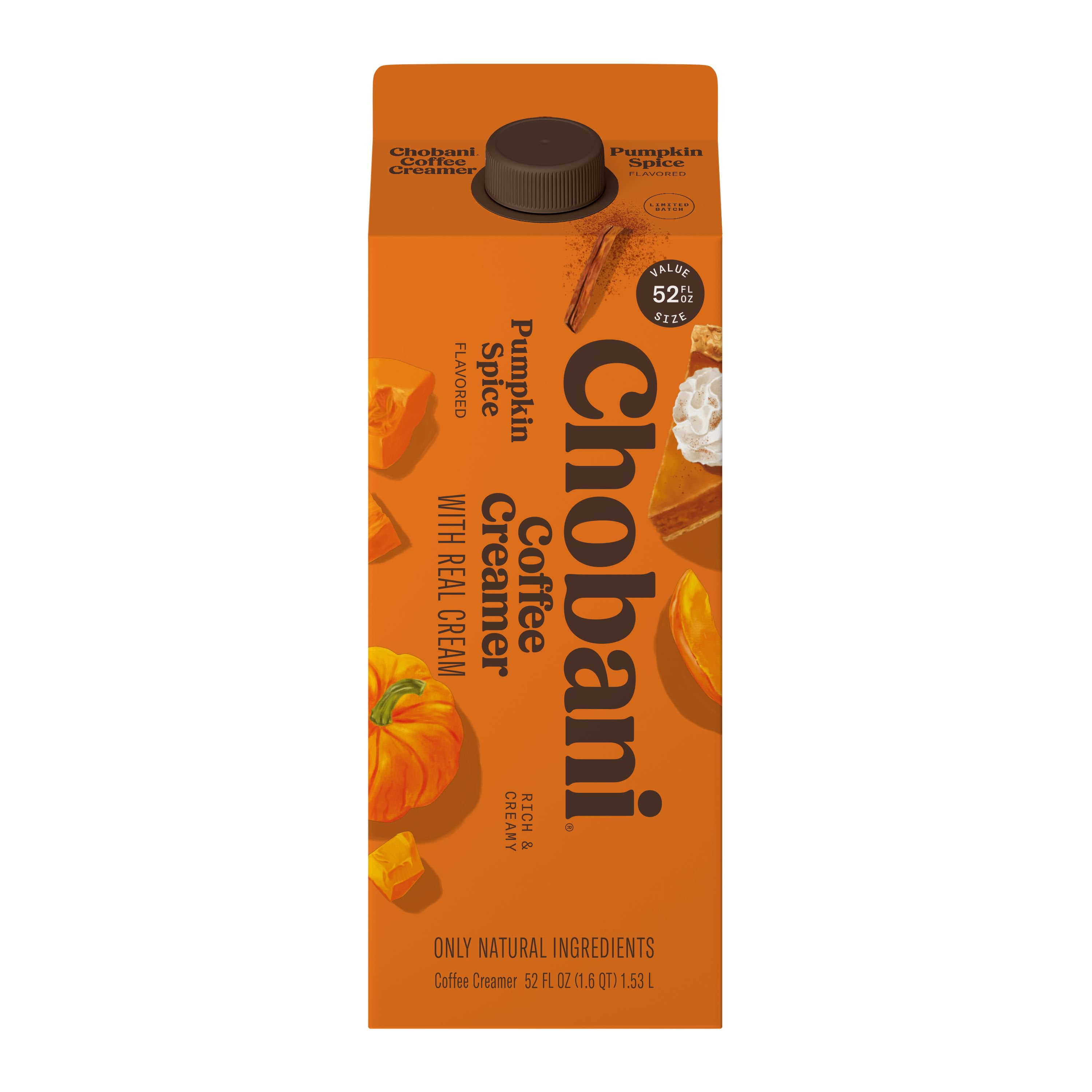 Chobani Dairy Refrigerated Coffee Creamer, Pumpkin Spice, 52 fl