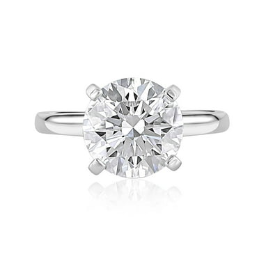 Lab Created Round Cut Solitaire Diamond Ring