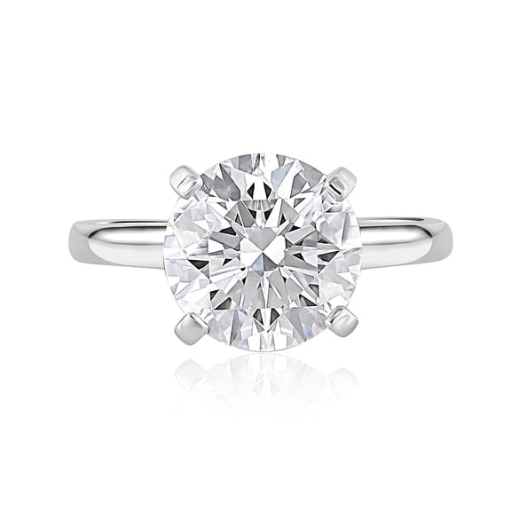 Lab Created Round Cut Solitaire Diamond Ring