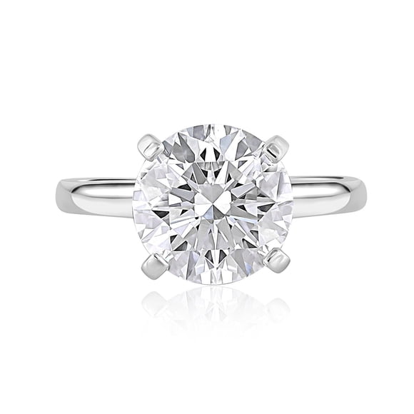 Lab Created Round Cut Solitaire Diamond Ring