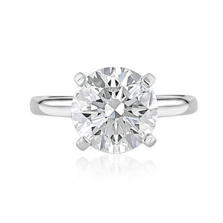 Lab Created Round Cut Solitaire Diamond Ring