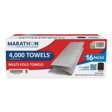 Marathon Multifold 1-Ply White Paper Towels 16 pks., 250 towels/pk