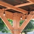 thumbnail image 7 of Backyard Discovery Arcadia Cedar Gazebo with PowerPort, Choose Size, 7 of 9