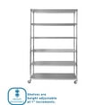 thumbnail image 3 of Member's Mark 6-Tier NSF Heavy Duty Wire Shelving, 47.75" W x 18" D x 75.5" H, 3 of 20