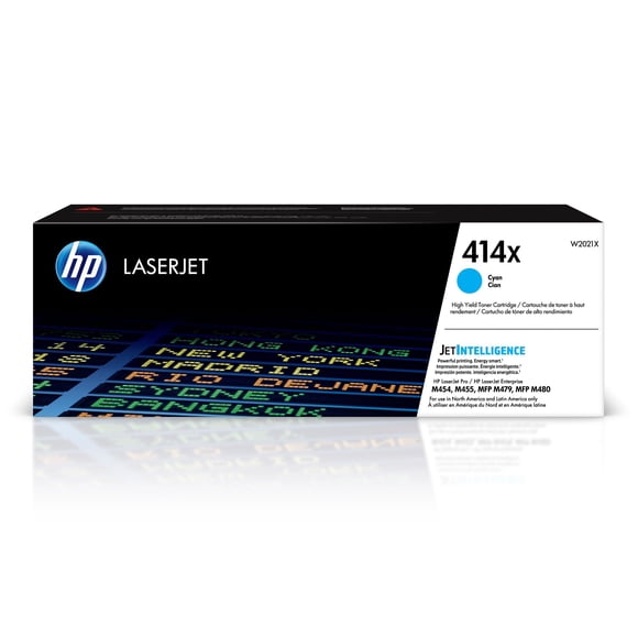 HP 414X, High-Yield Cyan Original LaserJet Toner Cartridge