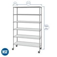 thumbnail image 3 of Member's Mark 6-Tier NSF Heavy Duty Wire Shelving, 47.75" W x 18" D x 75.5" H, 3 of 16