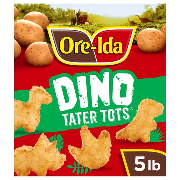 Ore-Ida Dino Tater Tots, Frozen, 5 lbs.