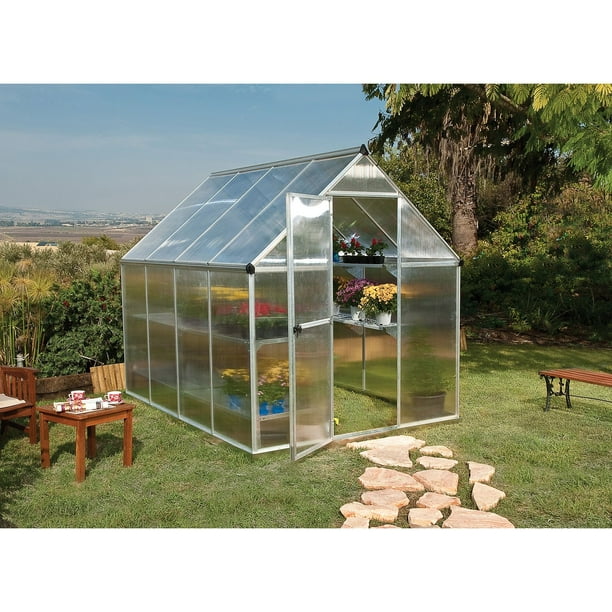 Palram - Canopia Nature 6' x 8' Greenhouse - Silver Frame - Twin