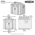thumbnail image 18 of Lifetime 8' x 7.5' Outdoor Storage Shed, 18 of 18