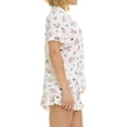 thumbnail image 4 of Betsey Johnson Women's Short Sleeve & Ruffle Short Pajama Set, 4 of 6