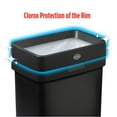 thumbnail image 4 of Clorox Slim Open Top Anti-Microbial Odor Protection 13 Gallon Stainless Steel Trash Can - Silver or Black, 4 of 8