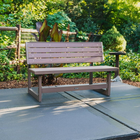 Lifetime Weather-Resistant Mocha Brown Convertible Bench