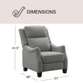 thumbnail image 4 of Calvin Fabric Pushback Reclining Armchair, 4 of 10