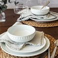 thumbnail image 2 of Overandback 24-Piece Embossed Dinnerware Set, 2 of 6