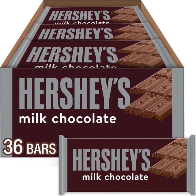 HERSHEY'S Milk Chocolate Candy Bars, 1.55 oz., 36 pk.