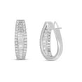 thumbnail image 4 of 1.25 C.T. TW Baguette Cut Diamond Hoop Earrings in 14K Gold, 4 of 6