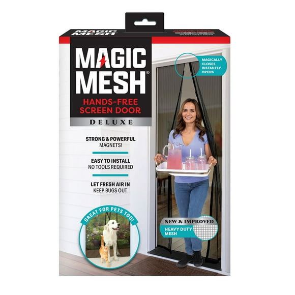 Magic Mesh Deluxe 83” x 39”	Hands Free Magnetic Screen Door, 2pk