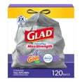 thumbnail image 1 of Glad ForceFlex MaxStrength Tall Kitchen Drawstring Trash Bags, Gain Lavender with Febreze Freshness, 13 Gallon, 120 ct., 1 of 9