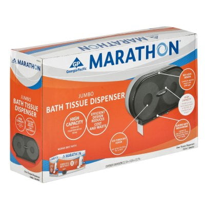 Marathon 2-Roll Jumbo Toilet Paper Dispenser, Smoke