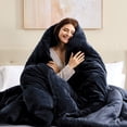 thumbnail image 4 of The Big Cozy Plush Comforter, 106" x 94", 4 of 5