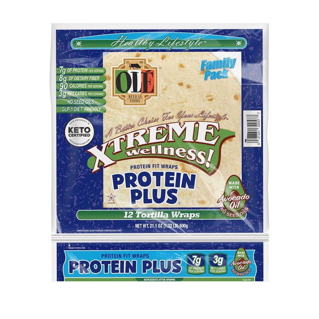 Ole Xtreme Wellness! Protein Plus 8" Tortilla Wraps, 12 ct.