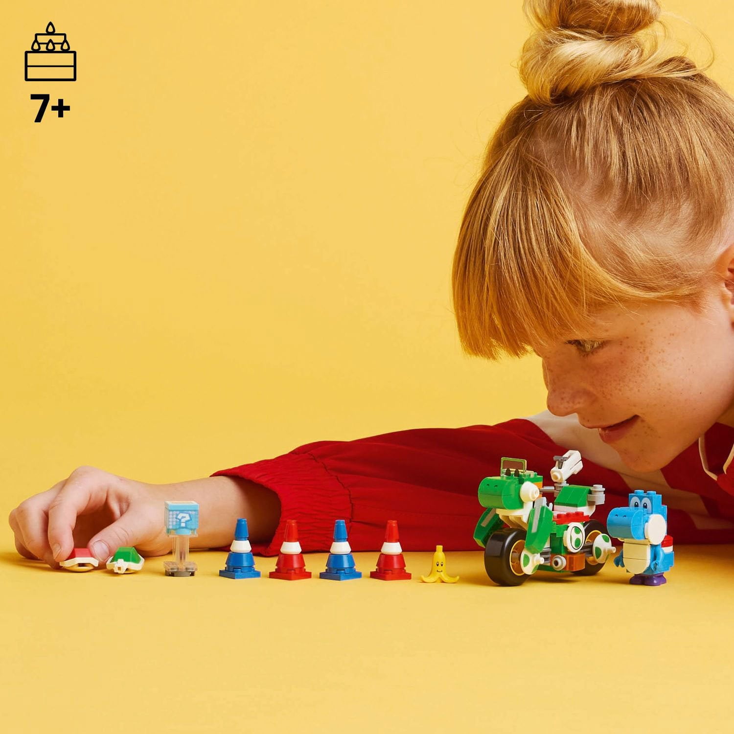 LEGO Super Mario: Mario Kart Yoshi Bike Building Toy, 133 pcs