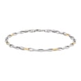 thumbnail image 1 of Two Toned Oval Link Bracelet in Silver and 14K Yellow Gold, 1 of 8