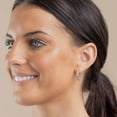 thumbnail image 6 of 0.46 CT. T.W. Baguette & Round Cut Diamond Hoop Earrings in 14K Gold, 6 of 6