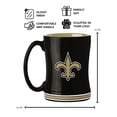 thumbnail image 3 of Logo Brands New Orleans Saints 14oz Relief Mug Set, 3 of 5