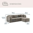 thumbnail image 3 of Member’s Mark Lindsey Modular Fabric Sofa with Storage Ottoman, 3 of 9