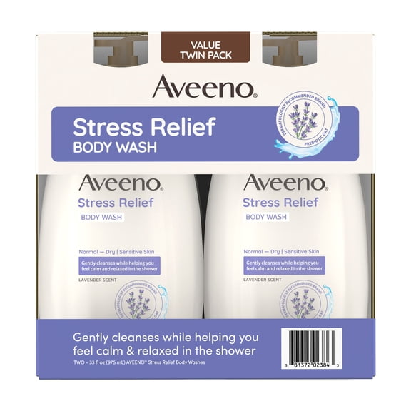 Aveeno Stress Relief Body Wash, 33 fl. oz., 2 pk.