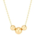 thumbnail image 6 of Three Bead Pendant Necklace and Drop Earrings Set in 14K Gold, 6 of 12