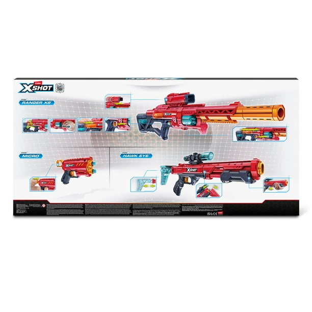 ZURU XSHOT Excel Ranger X8 & Hawk Eye & Micro Blaster Combo Pack