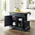 thumbnail image 2 of Crosley Furniture Oxford Butcher Block Kitchen Island with Microwave Stand, Storage Shelves, and Drawers, 2 of 11